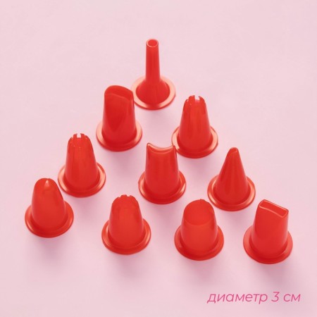 Back of confectionery share "Assistant", 10 nozzles, 28 × 19 × 3 cm, mix nozzles-2
