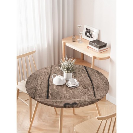 The tablecloth “Old Fence”, round, oxford, elastic band, size 120x120 cm, diameter 75-100 cm-2