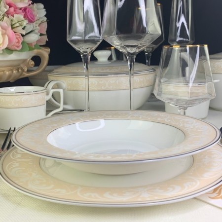 A set of deep plates Lenardi "Juliet", D = 23 cm, 6 pcs-1