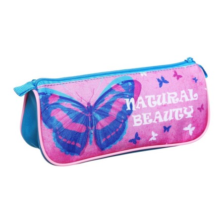 Penal soft, 1 department, 105 x 220 x 65 mm, voluminous K-7 premium "butterfly on pink"