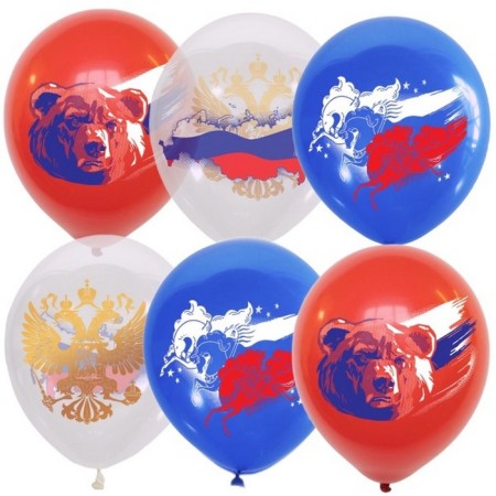 Shar Latex 12 "Russia", set 25 pcs., Mix
