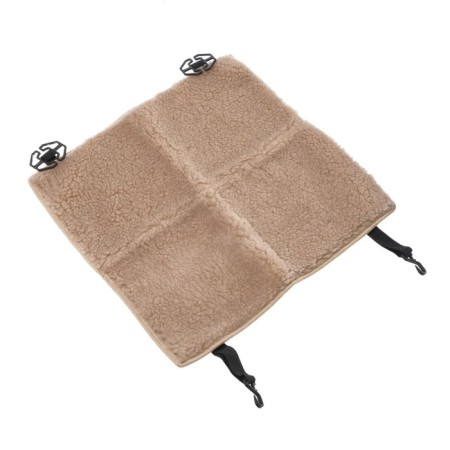 Kittail in the front seat, natural wool, short pile, beige-1