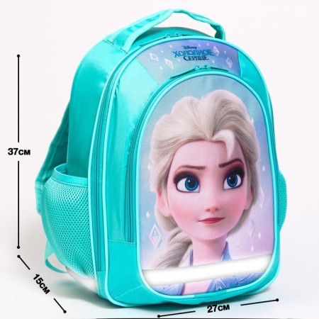School backpack with an ergonomic back, 37x26x15 cm, cold heart