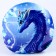 Round pillow "Diamond Dragon"