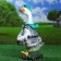 Garden figure "Goose with an accordion" 46x23x23cm