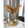 Decorative glass vase, 140 × 140 × 190 mm, beige color