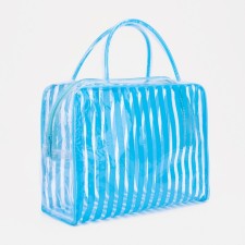 Cosmetic bag with lightning, blue color