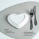 Ceramic “Heart” plate, 16.5 × 15.5 cm, white color
