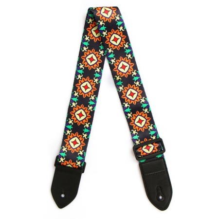 Music Life guitar belt, 60-117x5 cm, ornament-2