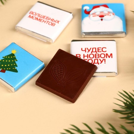 Milk chocolate "Good New Year" in a package, 20 g (4 pcs. X 5 g).-3