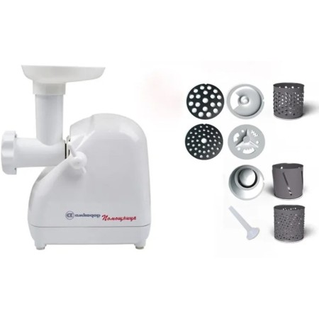 Meat grinder Electric Kem-P2U 302-08 "Assistant", reverse, 1500 watts, 7 nozzles, white color-1