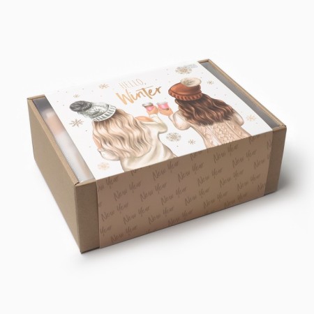 Set of Gift Ethel "New Year: Hello Winter" towel 30x60 cm and accessories-11