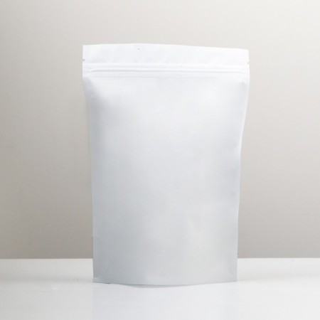 Package doy-pack, matte, white, 14 x 20 x 4 cm