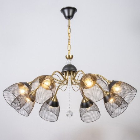 Ricardo chandelier 8he27 40W black 71x71x38-65cm Bayerlux-1