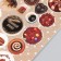 Decor for creativity cardboard "Chips and buttons. Brown" 24 pcs 13x16.5 cm