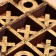 Game table "Cross-cuts" 13x13 cm, shisham tree, brass
