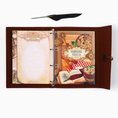 The genealogy book "Our family", with a pen, 65 sheets, brown, 35 x 25 cm-21