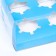 Box for 4 cupcake, blue 18.5 × 18 × 10 cm