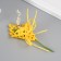 A set of decorative bouquets (12 pcs) "Rose" 5x9 cm, yellow