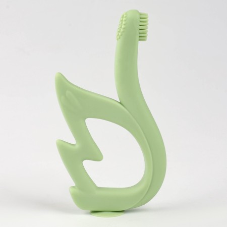 Silicon tosses-massager for teeth "Swan", children's, on a suction cup, Mix colors-1