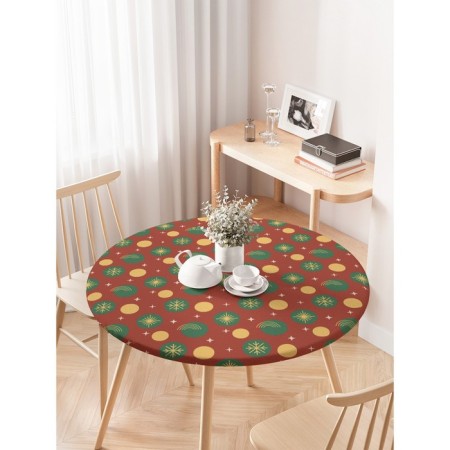 Graking on the Christmas Radiance table, round, oxford, elastic band, size 120x120 cm, diameter 75-100 cm-2