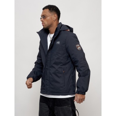 Sports male jacket, size 48, dark blue color-7