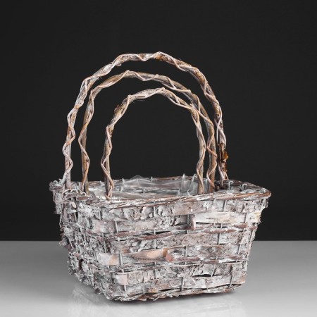 Set of baskets "Basket", 3 pcs: 25 × 25 × 14/32 cm, 20 × 20 × 14/29 cm, 15 × 15 × 12/25 cm-1