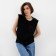 Women's T-shirt Minaku "Heart" Color Black, Rr. 42