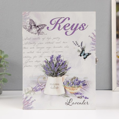 Klyuchnitsa tree 6 hooks "jug with lavender" 19.5x5x26 cm