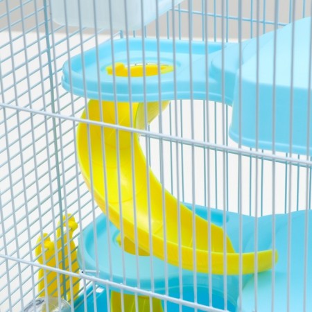 A cage for small rodents "Pijon", with a filling, 27 x 21 x 45 cm, blue-5
