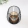Summary metal, glass on 1 candle "Basket with rounded corners" black 15x12.5x12.5 cm 54140