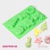 Baking uniform "New Year", silicone, 27 × 17 × 2 cm, 6 cells, green color
