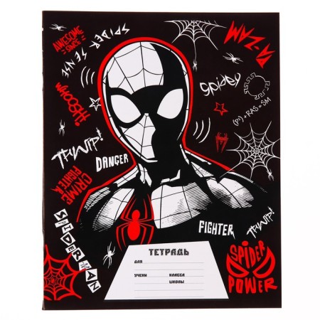 Notebook in a line of 24 sheets, 4 types of mix, cover coated cardboard, spider-man-5