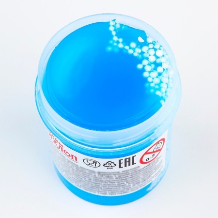 Slime, tube with balls, blue 40 g-1