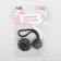 Decorative fastener "Circle", 9.5 × 3 cm, black color