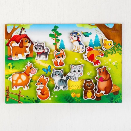 Velcro puzzle "Where is the baby?"-1