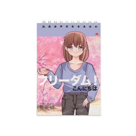Notepad A6, 40 sheets on the crest Anime Freedoom, cover laminated cardboard, mix-4