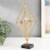 Souvenir interior metal, glass "Geometric rhombus" gold 28x13x13 cm