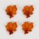 Miniature Puppet "Autumn Leaf", set of 4 pcs., Size 1 pc. - 2 × 2 × 0.5 cm