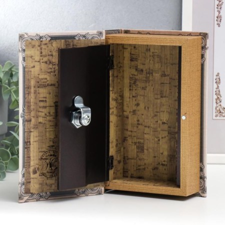 Safe-book wood, leatherette "Crown. Sovereign Treasure" 21x13x5 cm-3