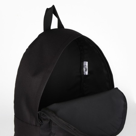 Backpack school textile "anime", with a pocket, 27x11x37, black color-3