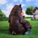 Garden figure "Two bears" 41x40x45cm