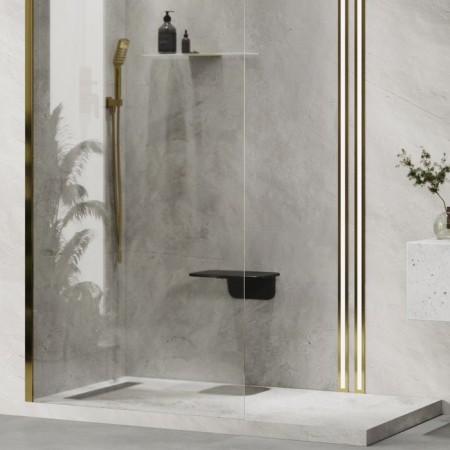 Shower seat Wasserkraft SS402, 350x330x50 mm, hinged, polypropylene, black-2