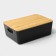 Storage container with lid LADOM "Laconism", 29.5 × 20.3 × 10.5 cm, black color
