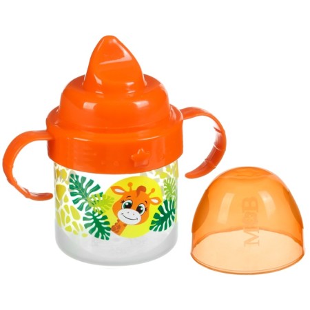 Children's player with solid nose "Girafik", 150 ml., With handles, color orange color