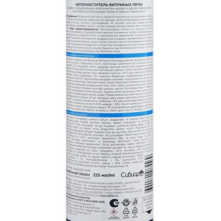 Cleaner of bitumen spots Auto Master, 225 ml, aerosol-2