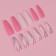 Follow nails "Pink mood", 12 pcs, with adhesive plates, ballerina shape, multi -colored