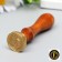 Printing for wax with a wooden handle "Crown with the letter E" 9x2.5x2.5 cm