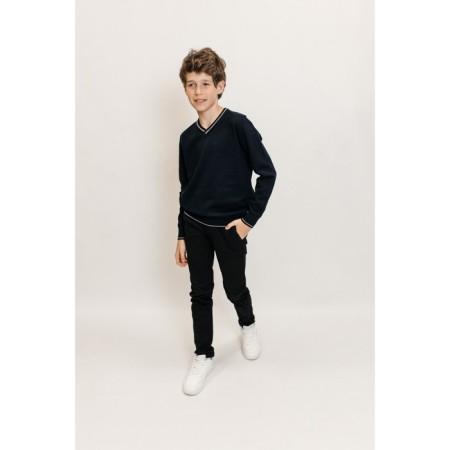 Jumper for boys, height 110-116 cm, dark blue color-4