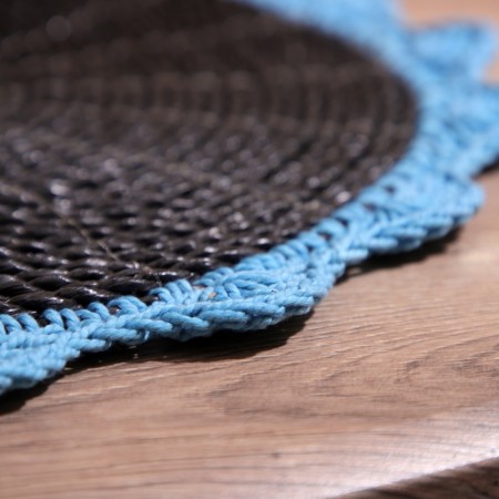 Wicker rug round 38 cm-3